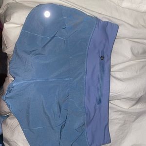 Lululemon Blue speed it up shorts